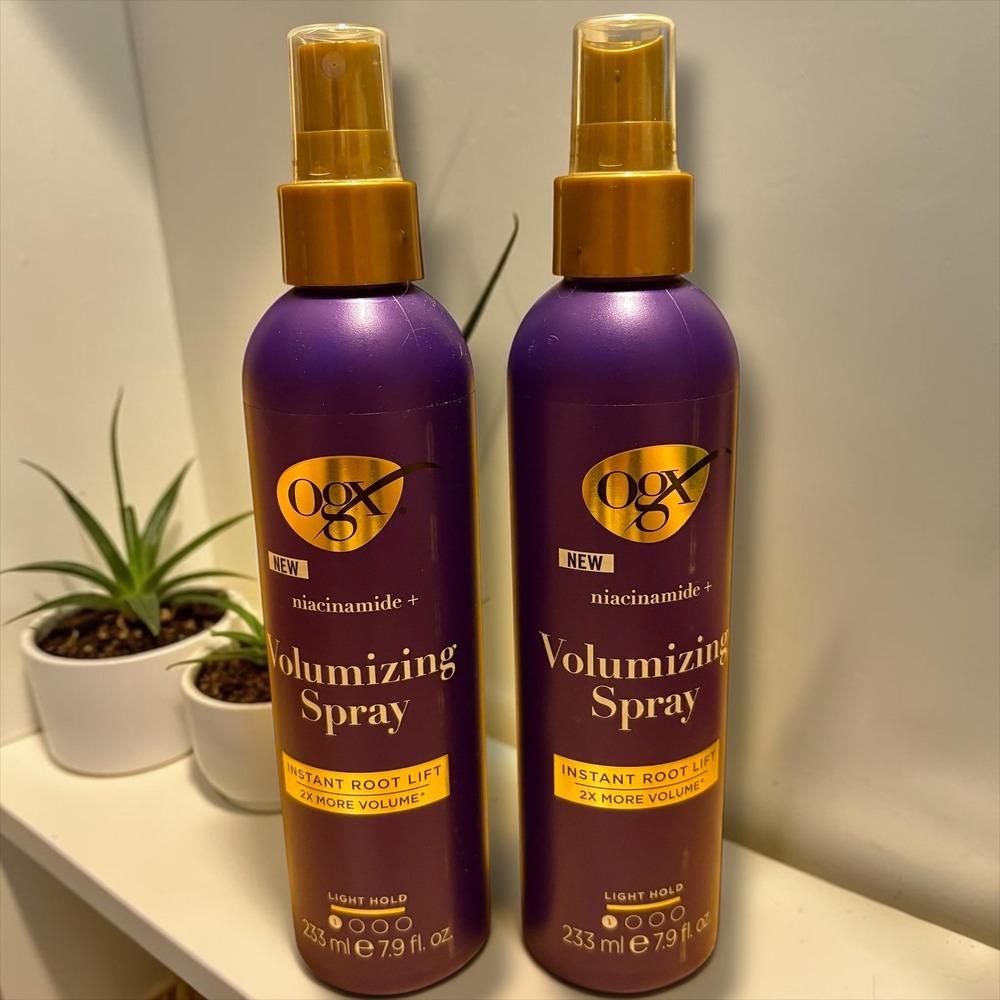 OGX Niacinamide Volumizing Spray  Root Lift Light Hold 7.9 fl oz BUNDLE of‎ 2
